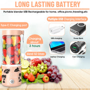 pink blender long lasting battery